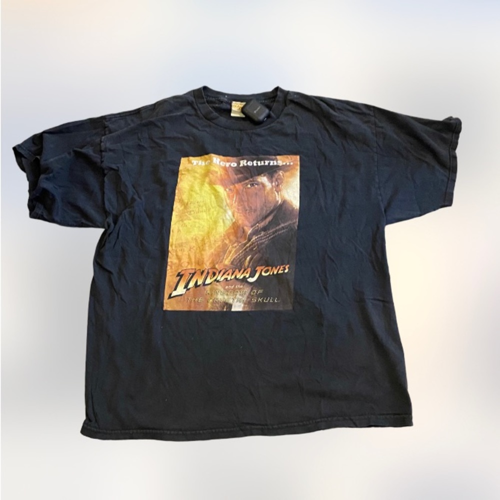 2008 Indiana jones promo movie shirt kingdom of the crystal skulls mens XXL